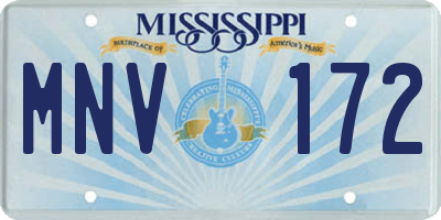 MS license plate MNV172