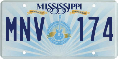 MS license plate MNV174