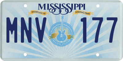 MS license plate MNV177