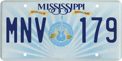 MS license plate MNV179