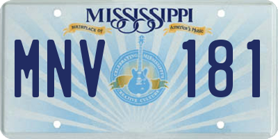 MS license plate MNV181