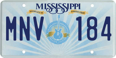 MS license plate MNV184
