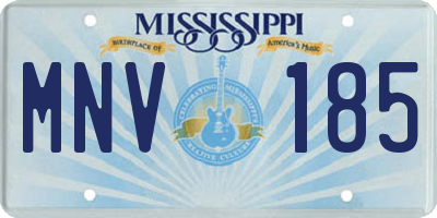MS license plate MNV185