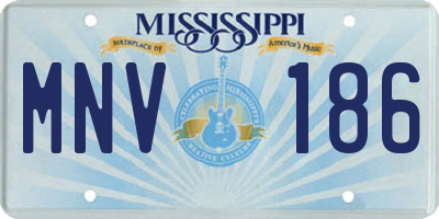 MS license plate MNV186