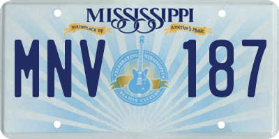 MS license plate MNV187