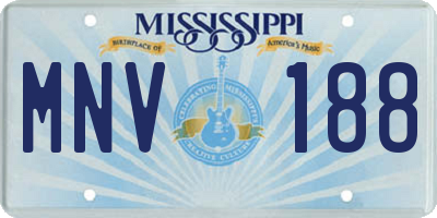 MS license plate MNV188