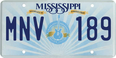 MS license plate MNV189