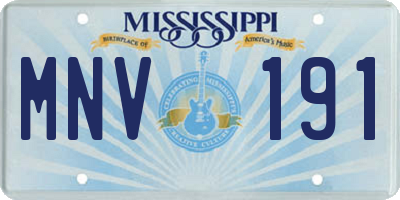 MS license plate MNV191