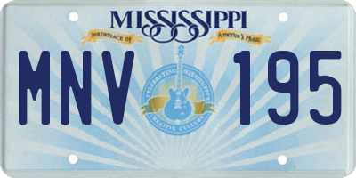 MS license plate MNV195