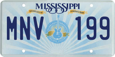 MS license plate MNV199