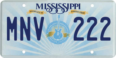 MS license plate MNV222
