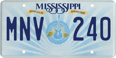 MS license plate MNV240