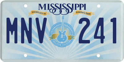 MS license plate MNV241