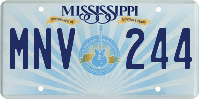 MS license plate MNV244