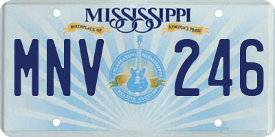 MS license plate MNV246