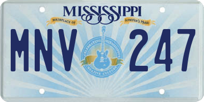 MS license plate MNV247
