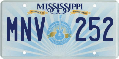 MS license plate MNV252