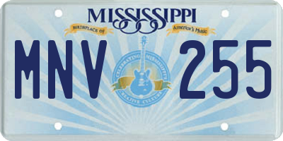MS license plate MNV255