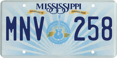 MS license plate MNV258