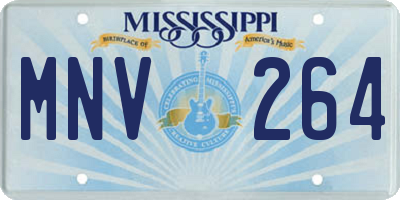 MS license plate MNV264
