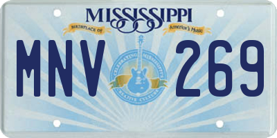 MS license plate MNV269