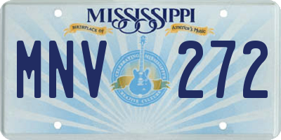 MS license plate MNV272