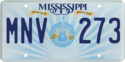 MS license plate MNV273