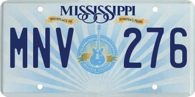 MS license plate MNV276