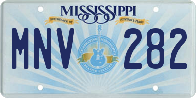 MS license plate MNV282