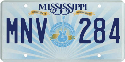 MS license plate MNV284