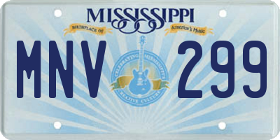 MS license plate MNV299