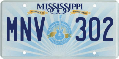 MS license plate MNV302
