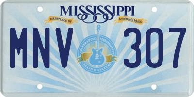 MS license plate MNV307