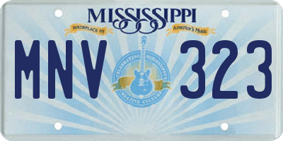 MS license plate MNV323