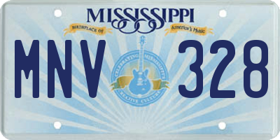 MS license plate MNV328