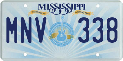 MS license plate MNV338
