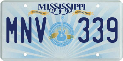 MS license plate MNV339
