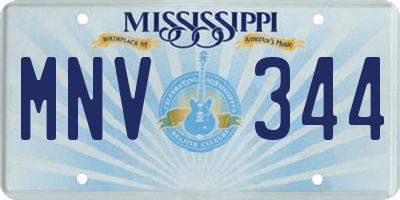 MS license plate MNV344