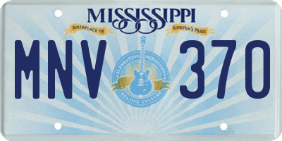 MS license plate MNV370