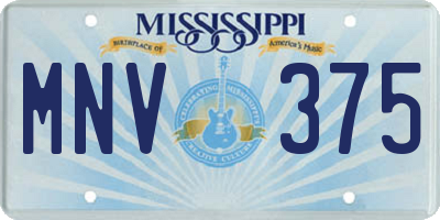MS license plate MNV375