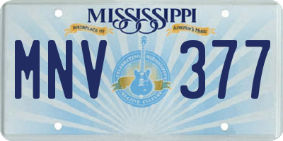 MS license plate MNV377
