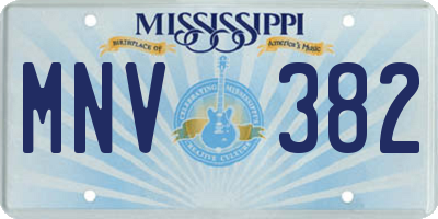 MS license plate MNV382
