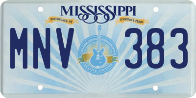 MS license plate MNV383