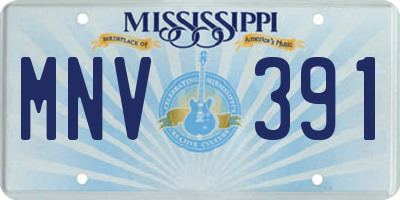 MS license plate MNV391