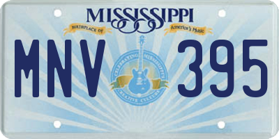 MS license plate MNV395