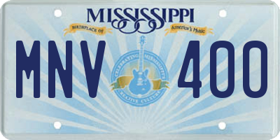 MS license plate MNV400
