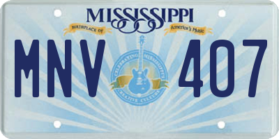 MS license plate MNV407