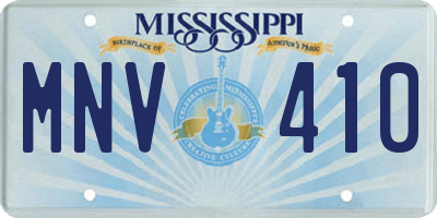 MS license plate MNV410