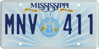 MS license plate MNV411
