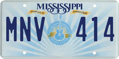 MS license plate MNV414